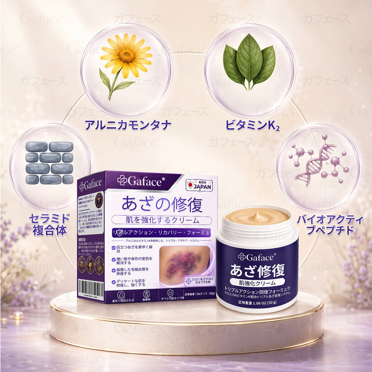 [販売数𝟏𝟏万個以上] 👩‍⚕️☑️𝐆𝐚𝐟𝐚𝐜𝐞®打撲ケア肌強化クリ一ム